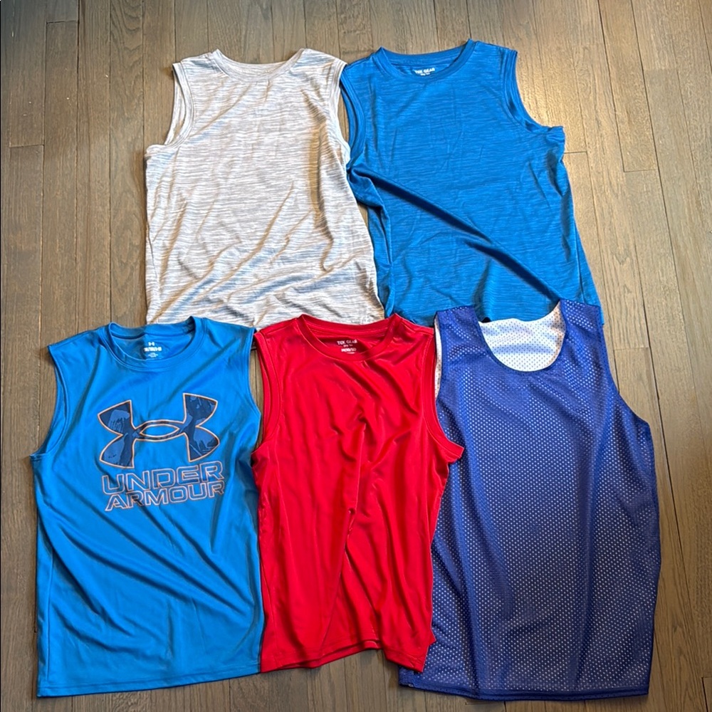Athletic sleeveless shirts boys’ size medium